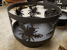 Charger l'image dans la galerie, Standard Size Carved Fire Pit - Honey Bees - Muskoka Fire Pits