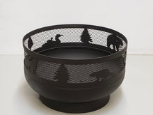 Charger l'image dans la galerie, Low Profile Carved Fire Pit - Wild Life - Muskoka Fire Pits