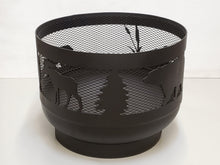 Charger l'image dans la galerie, Standard Size Carved Fire Pit - Wild Life 2 - Muskoka Fire Pits