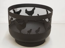 Charger l'image dans la galerie, Standard Size Carved Fire Pit - Chickens - Muskoka Fire Pits