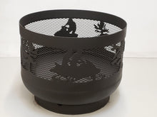 Charger l'image dans la galerie, Standard Size Carved Fire Pit - Snowmobile - Muskoka Fire Pits