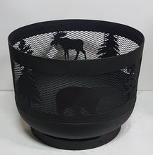 Charger l'image dans la galerie, Standard Size Carved Fire Pit - Wild Life 1 - Muskoka Fire Pits