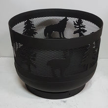 Charger l'image dans la galerie, Standard Size Carved Fire Pit - Wild Life 1 - Muskoka Fire Pits