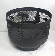 Charger l'image dans la galerie, Standard Size Carved Fire Pit - Wild Life 2 - Muskoka Fire Pits
