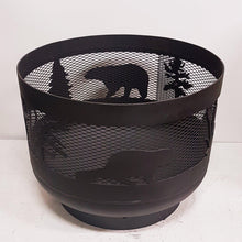 Charger l'image dans la galerie, Standard Size Carved Fire Pit - Wild Life 2 - Muskoka Fire Pits