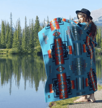 Charger l'image dans la galerie, Pendleton Chief Joseph Blanket in Turquoise - Muskoka Fire Pits