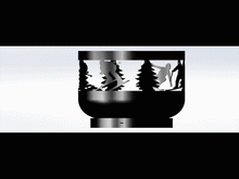 Charger l'image dans la galerie, Standard Size Carved Fire Pit - Ski - Muskoka Fire Pits