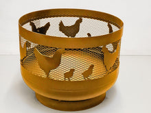 Charger l'image dans la galerie, Standard Size Carved Fire Pit - Chickens - Muskoka Fire Pits