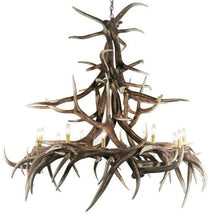 Charger l'image dans la galerie, Elk 15 Antler CHandelier - Muskoka Fire Pits