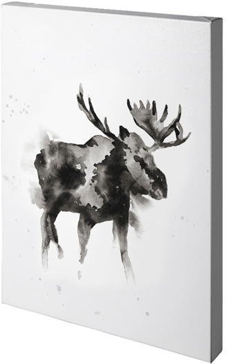 Watercolor Moose- Artwork