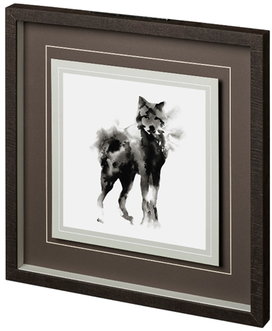 Framed Watercolor Wolf- Artwork