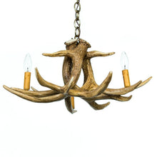 Load image into Gallery viewer, Whitetail Deer 3 Antler Chandelier