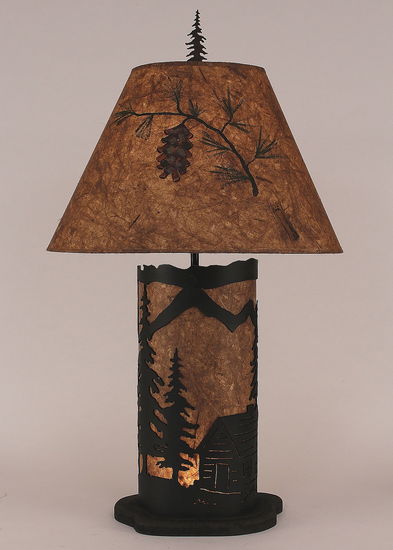 Table Lamp-Cabin Scene Tri Light