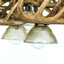 Load image into Gallery viewer, Whitetail Deer 10 Antler Chandelier with Downlights - Muskoka Fire Pits