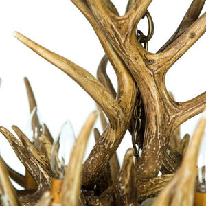 Whitetail Deer 12 Antler Cascade Chandelier - Muskoka Fire Pits