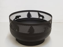 Load image into Gallery viewer, Low Profile Carved Fire Pit - Wild Life - Muskoka Fire Pits