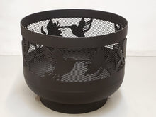 Charger l&#39;image dans la galerie, Standard Size Carved Fire Pit - Hummingbirds - Muskoka Fire Pits