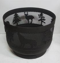 Load image into Gallery viewer, Standard Size Carved Fire Pit - Wild Life 1 - Muskoka Fire Pits