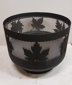 Standard Size Carved Fire Pit - Maple Leaf - Muskoka Fire Pits