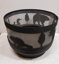 Charger l&#39;image dans la galerie, Standard Size Carved Fire Pit - Wild Life 2 - Muskoka Fire Pits