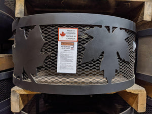 Carved Fire Ring - Maple Leaves - Muskoka Fire Pits