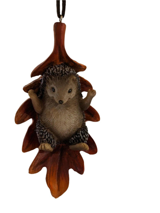 Ornament- Hedgehog & Leaves - Muskoka Fire Pits