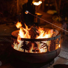 Charger l&#39;image dans la galerie, Low Profile Carved Fire Pit - Windswept Pine Trees - Muskoka Fire Pits