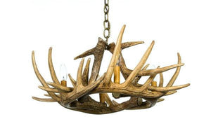 Whitetail Deer 6 Antler Chandelier - Muskoka Fire Pits