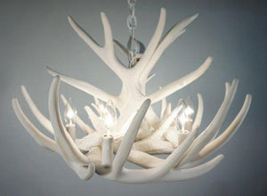 Whitetail Deer 9 Antler Chandelier - Muskoka Fire Pits