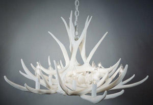 Mule Deer 9 Antler Chandelier - Muskoka Fire Pits