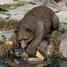 Load image into Gallery viewer, Outdoor Brown Bear Fishing Statue - Muskoka Fire Pits