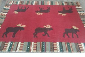 Cinnamon Moose Area Rug 6x9 - Muskoka Fire Pits