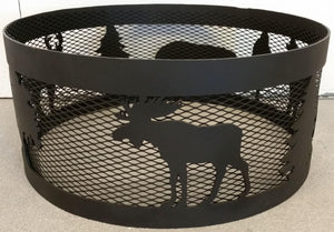 Carved Fire Ring - Wild Life - Muskoka Fire Pits