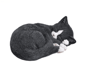 Sleeping Black Cat Statue - Muskoka Fire Pits