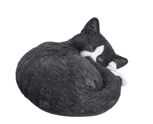 Sleeping Black Cat Statue - Muskoka Fire Pits