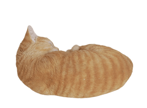 Sleeping Orange Cat Statue - Muskoka Fire Pits