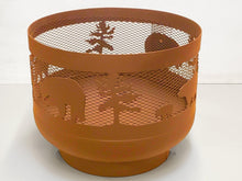 Load image into Gallery viewer, Standard Size Carved Fire Pit - Bear Family - Muskoka Fire Pits