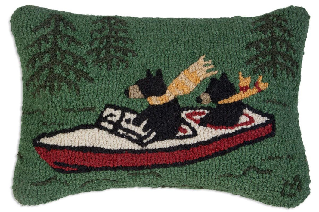 Medium Boating Bears Pillow - Muskoka Fire Pits