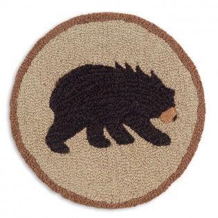 Rug Hooked Chair Pad- Bear - Muskoka Fire Pits