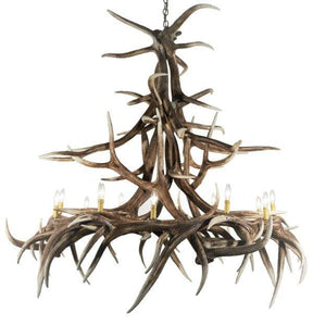 Elk 15 Antler CHandelier - Muskoka Fire Pits