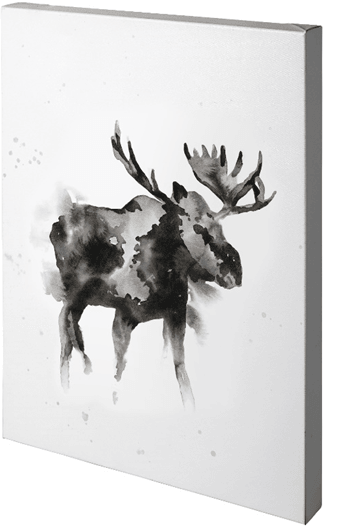 Watercolor Moose- Artwork - Muskoka Fire Pits