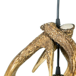 Whitetail Deer 3 Antler Pendant Light - Muskoka Fire Pits