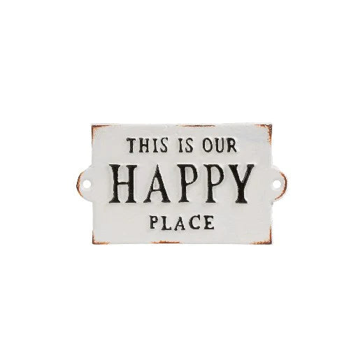 Cast Iron Sign: Happy Place