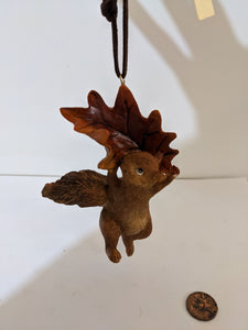 Ornament- Squirrel & Leaf