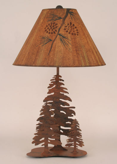 Table Lamp-Triple Pine Trees