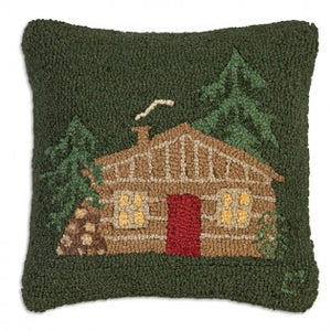 Large Green Cabin Pillow