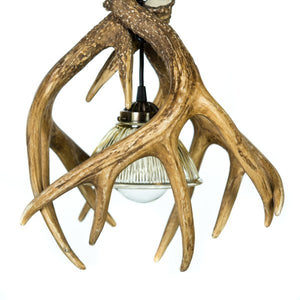 <transcy>Lampe à suspension Whitetail Deer 3 Antler</transcy>