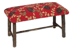 Red Pine Cone Bench 32"