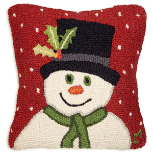 Large Snowman with top hat Pillow